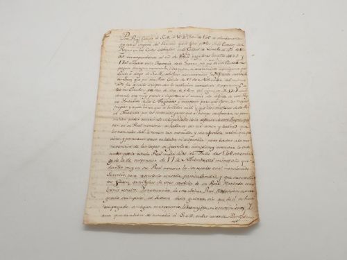 Por Real Cédula de S.M. de 16 de julio de 1706 se sirvió mandar que todo el importe del Servicio que se hizo por los Tres Estados del Reyno en las Cortes celebradas en la Ciudad de Corella el año de 1695 correspondiente al año de 1662 pagaderos los años de 1705 y 1706 entrase en la Thesoreria de la Guerra... [MANUSCRITO]