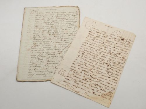 Mandas matrimoniales hechas por Don Francisco Javier Arizavaleta o Arizabaleta y su mujer, Catalina Clara de Arbayza, de una parte; y de otra Don Manuel José Gómez de Cajal, mayordomo del Real Seminario de Vergara como plenipotenciario de Don Andrés Rodríguez y su mujer, vecinos de Torrealdea, en el condado de Treviño. A favor de Don Leandro Rodríguez y Doña María Ramona de Arizabaleta o Arizavaleta [MANUSCRITO]