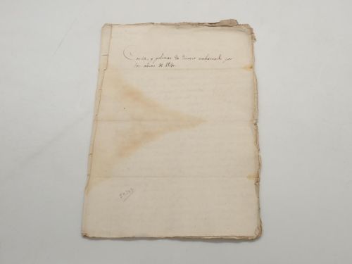 Carta y pólizas de dinero embarcadas en la goleta de Túnez Santa María de la Victoria, siendo su patrón Juan de Zumárraga, para entregar a Domingo de Madariaga, lugarteniente del pagador de la goleta