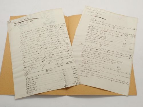 2 documentos manuscritos, copiados del archivo de Simancas, referidos a la batalla de Lérida de mayo de 1644