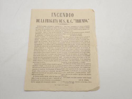 Incendio de la fragata de S.M.C. TRIUNFO