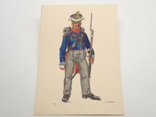 Füsilier von Thüringer Bataillon, 1813 [ACUARELA ORIGINAL DE L. SCHARF]