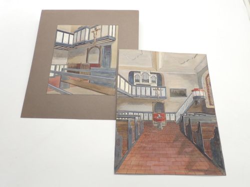 2 diseños decorativos para una capilla. Dibujos originales
