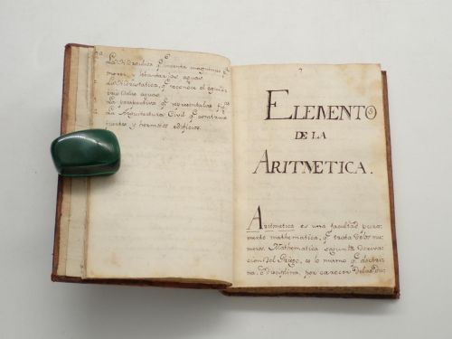 Portada del libro de Elementos de la aritmética [MANUSCRITO]