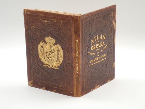 Posesiones de África. Islas y presidios situados en la costa septentrional de África. Islas del Golfo de Guinea en la costa occidental de África. ATLAS DE ESPAÑA Y SUS POSESIONES DE ULTRAMAR.