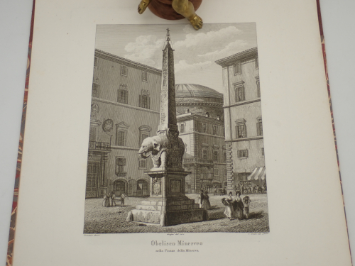 Portada del libro de Raccolta di trenta vedute degli obelischi, scelte fontane, e chiostri di Roma. Disegnate dal vero ed...