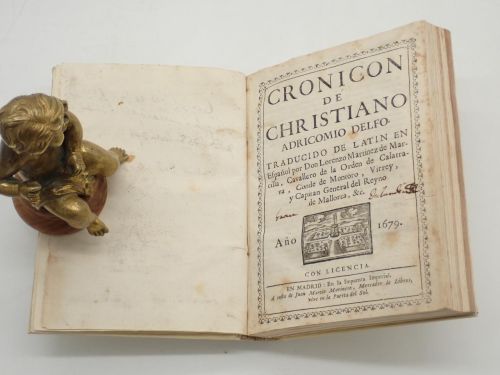 Portada del libro de Cronicón de Christiano Adricomio Delfo