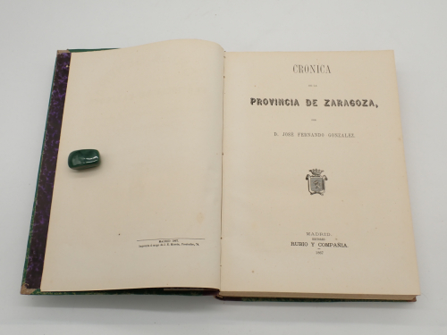 Portada del libro de Crónica general de España, o sea historia ilustrada y descriptiva de sus provincias. ZARAGOZA - HUESCA...
