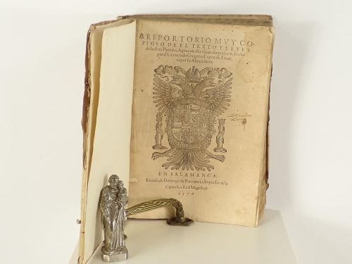Reportorio muy copioso de el texto y leyes de las siete Partidas, agora en esta ultima impression, hecho por el Licenciado Gregorio Lopz de Tovar, va por su abecedario - Omnes fere tituli tam iuris civilis quan canonicile guntur in istis eptem Partitarum legibus... - Index sev repertorium materiarum ac utriusque iuris decisionum quae in singulis Septem Partitarum... -