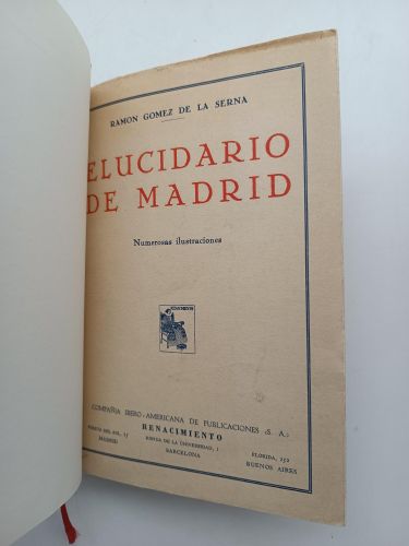 Portada del libro de Elucidario de Madrid [1ª edición]