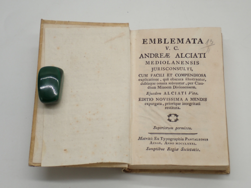 Portada del libro de Emblemata V.C. Andreae Alciati mediolanensis jurisconsulti, cum facili et compendiosa explicatione,...