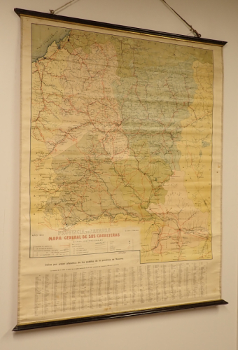 Portada del libro de Provincia de Navarra. Mapa general de sus carreteras. Año 1917 [MAPA SOBRE TELA]