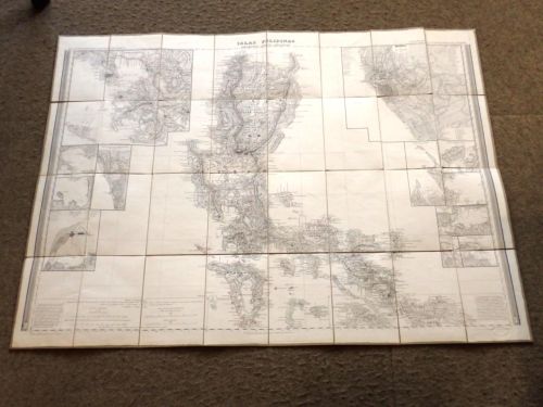 Islas Filipinas. Primera hoja central. Diccionario geográfico-estadístico-histórico. Atlas de España y sus posesiones de Ultramar [GRABADO AL ACERO]