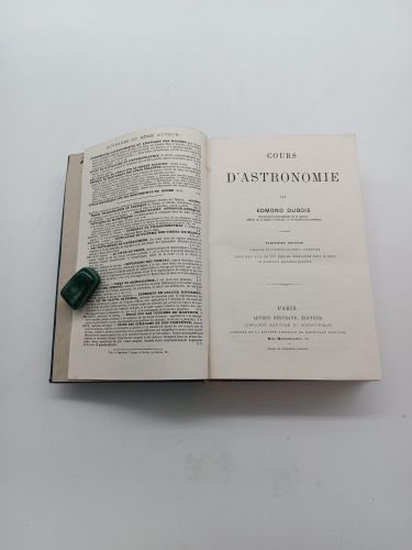 Portada del libro de Cours d´astronomie. Troisiéme Édition