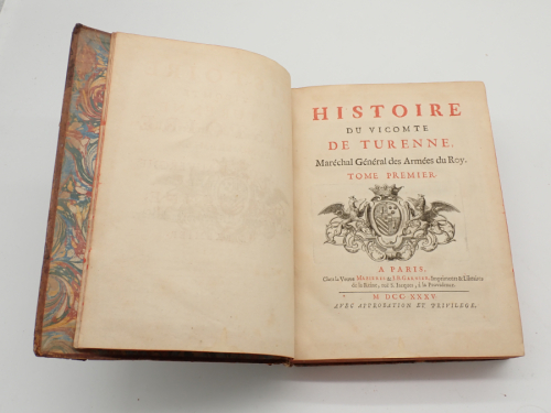 Portada del libro de Histoire du Vicomte de Turenne, Maréchal Général des Armées du Roy