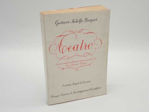 Portada del libro de Teatro de Gustavo Adolfo Bécquer. Edición, estudio preliminar, notas y apéndices de Juan Antonio Tamayo