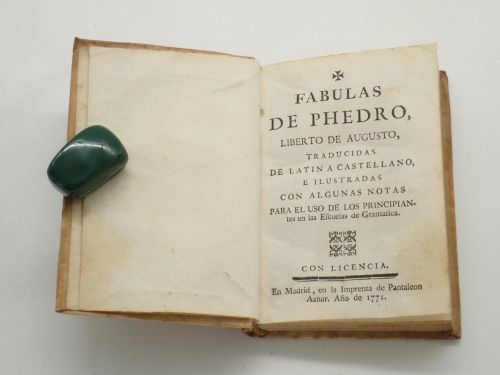 Fábulas de Phedro, liberto de Augusto, traducidas de latín a castellano, e ilustradas con algunas notas para el uso de los principiantes en las Escuelas de Gramática