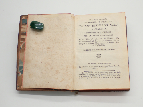 Portada del libro de Tratados morales, doctrinales, y dogmáticos de San Bernardo Abad de Claraval. Traducidos al castellano...