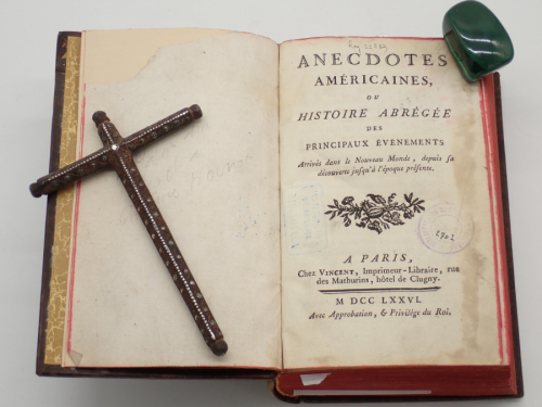 Portada del libro de Anecdotes americaines, ou Histoire abrégée des principaux événements arrivés dans le Nouveau Monde,...