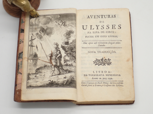 Portada del libro de Aventuras de Ulysses na ilha de Circe: poema en oito livros. Nova traducçao.