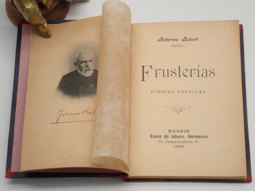 Portada del libro de Fruslerías. Poesías festivas