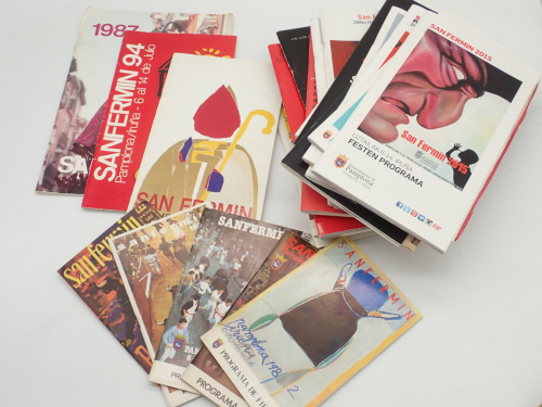 Portada del libro de Conjunto de 28 programas de San Fermín entre 1963 y 2015