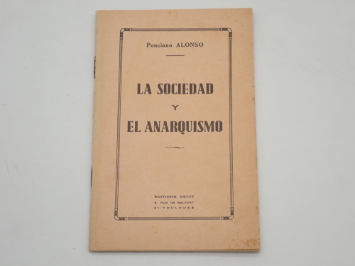 Portada del libro de La sociedad y el anarquismo