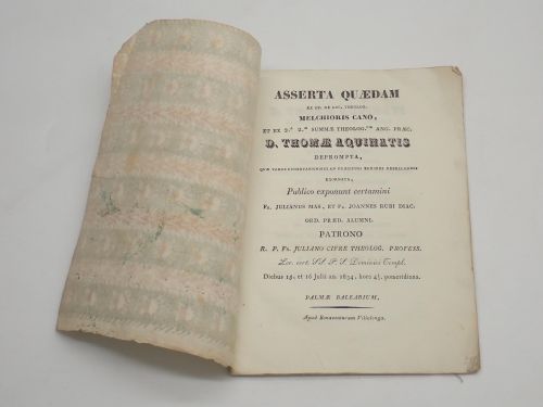 Portada del libro de Asserta quaedam ex op. de loc. theolog. Melchioris Cano, et ex 2ª 2ae Summae Theolog.cae Ang. Praec....