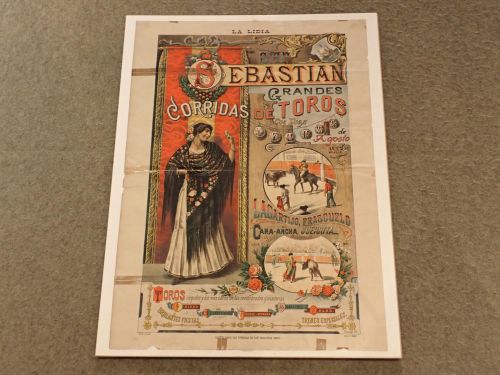 Portada del libro de San Sebastián. Grandes corridas de toros. Agosto de 1887 [CARTEL DE LA REVISTA LA LIDIA]