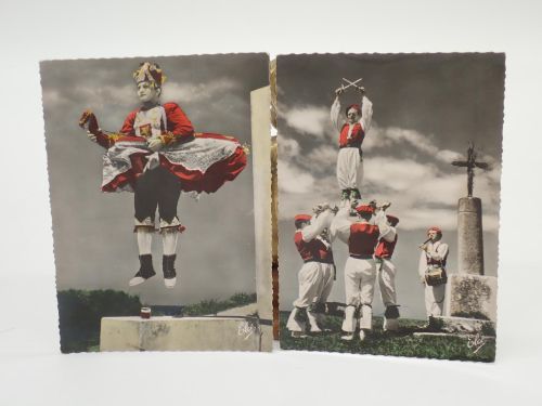 Portada del libro de 6 postales fotográficas coloreadas de los BALLETS BASQUES DE BIARRITZ OLDARRA