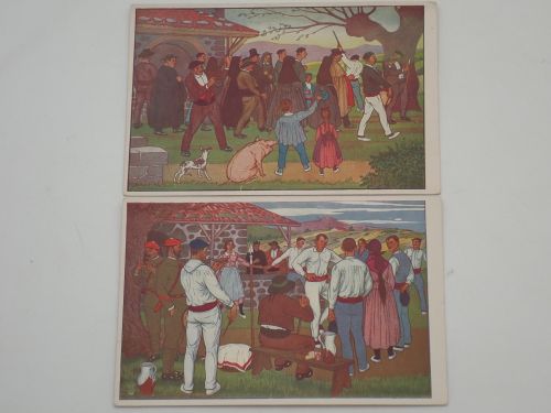 Portada del libro de 2 tarjetas postales a partir de ilustraciones de José Arrúe