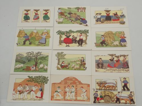 Portada del libro de 13 tarjetas postales de tema vasco