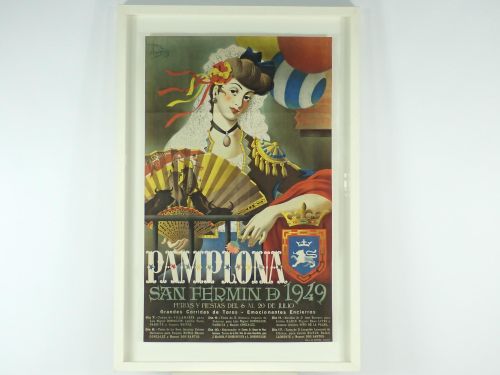 Portada del libro de Pamplona, San Fermín 1949. Cartel anunciador de las fiestas.