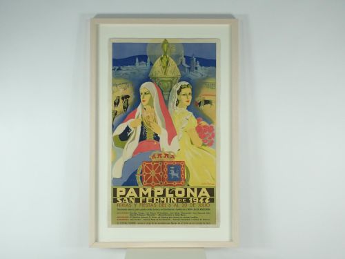 Portada del libro de Pamplona. San Fermín de 1944. Cartel anunciador de las fiestas