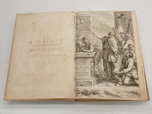 Portada del libro de De Basilica et Patriarchio Lateranensi Libri Quatuor ad Alexandrum VII Pont. Max. Auctore Caesare Raspono...