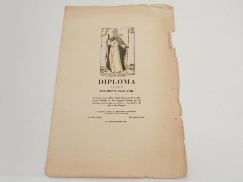 Portada del libro de Diploma a favor de don Miguel Ángel Astiz. Por el que se le nombra Cofrade Honorario de la Muy Ilustre...