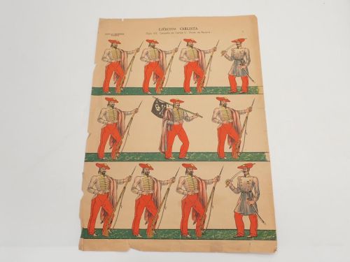Portada del libro de Ejército carlista. Siglo XIX. Campaña de Carlos V. Guías de Navarra [ESTAMPACIÓN LITOGRÁFICA]
