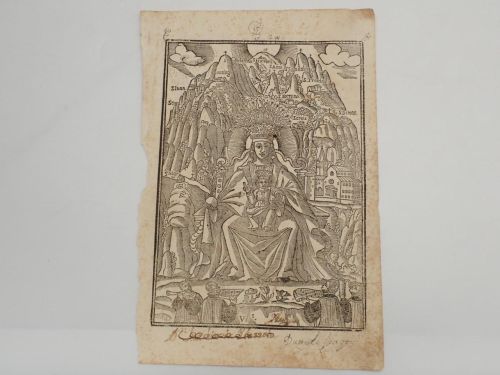 Portada del libro de Virgen de Montserrat [ESTAMPA XILOGRÁFICA]