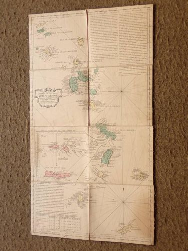 Portada del libro de Carta general de las Islas Antillas Menores llamadas de Barlovento y también Caribes. Por don Tomás...