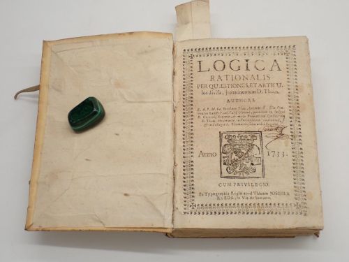 Portada del libro de Logica rationalis per quaestiones, et articulos divisa, juxta mentem D. Thom. authore R.A.P.M. Fa. Froylano...