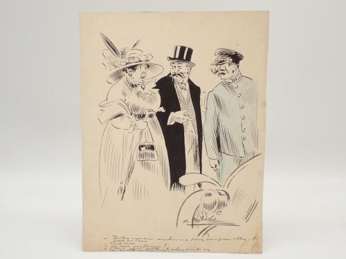 Portada del libro de Conjunto de 4 dibujos originales de Auguste Delierre para ser publicados en revistas francesas