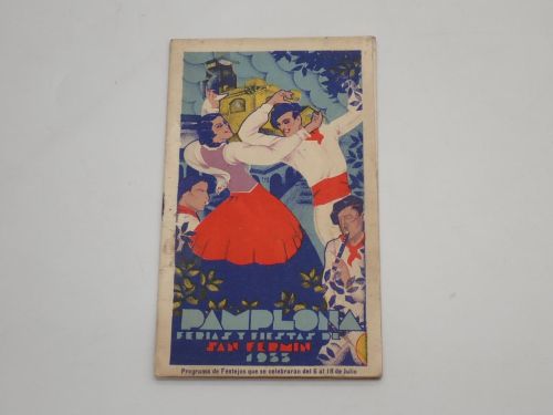 Portada del libro de Programa de las ferias y fiestas de San Fermín. Año 1933