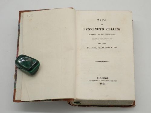 Portada del libro de Vita de Benvenuto Cellini scrita da lui medesimo. Tratta dall'autografo per cura del Dott. Francesco...