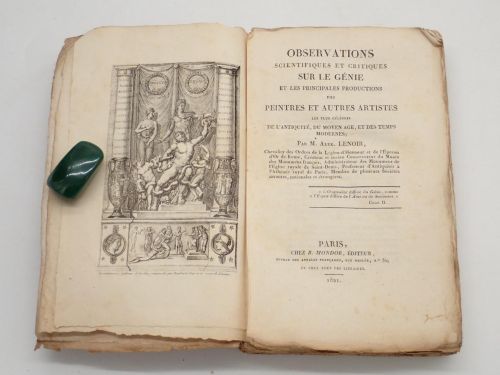 Portada del libro de Observations scientifiques et critiques sur le génie et les principales productions des peintres et...