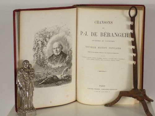 Portada del libro de Chansons de P.J. de Béranger anciennes et posthumes. Nouvelle édition populaire ornée de 161 dessins...