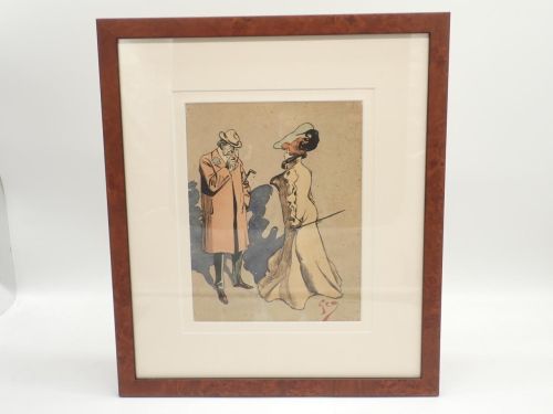 Portada del libro de Pareja de personajes en la calle [DIBUJO ORIGINAL DE JEAN GEOFFROY, 