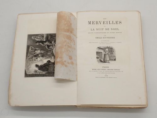 Portada del libro de Les merveilles de la nuit de Noel. Récits fantastiques du foyer breton. Ilustrés par Tony Johannot,...