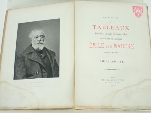 Portada del libro de Catalogue des tableaux, dessins, pastels et aquarelles provenant de l'atelier Émile van Marcke. Précédé...