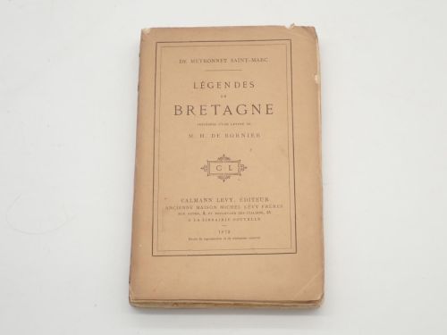 Portada del libro de Légendes de Bretagne. Précédées d'une lettre de M.H. de Bornier [DEDICATORIA MANUSCRITA DEL AUTOR]