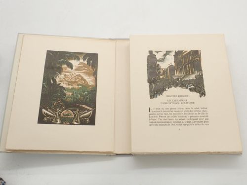 Portada del libro de SAVROLA. Roman traduit de l'anglais par Judith Paley. Illustré par André Collot de bois gravés en couleurs...